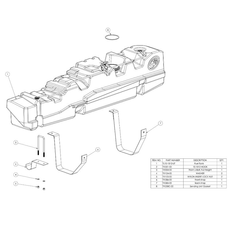 S&B 60 Gallon High-Capacity Fuel Tank | 1999-2010 Ford Powerstroke 7.3L, 6.0L, 6.4L Crew Cab & Ext Cab Long Bed
