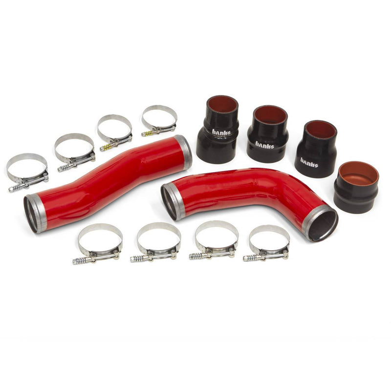 Banks Boost Tube Kit Red Powdercoat 2010-12 Ram 6.7L OEM Replacement Boost Tubes