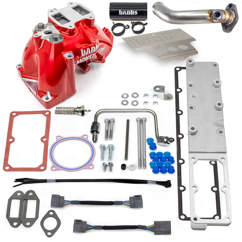 Banks Monster-Ram Intake 13-18 RAM 3500-5500 Chassis Cab 6.7L Red Powdercoat (2)