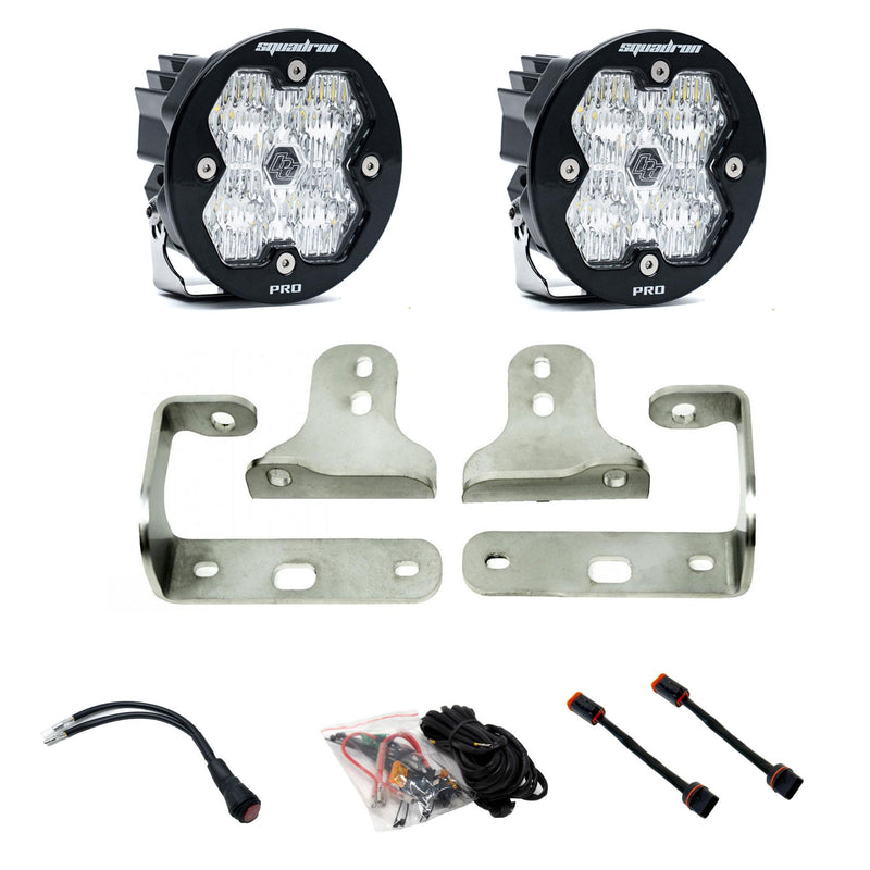 Baja Designs Squadron-R 2.0 Pro Fog Pocket Light Kit w/ OE Sport Bumper | 2018+ Jeep Wrangler | 2020+ Jeep Gladiator