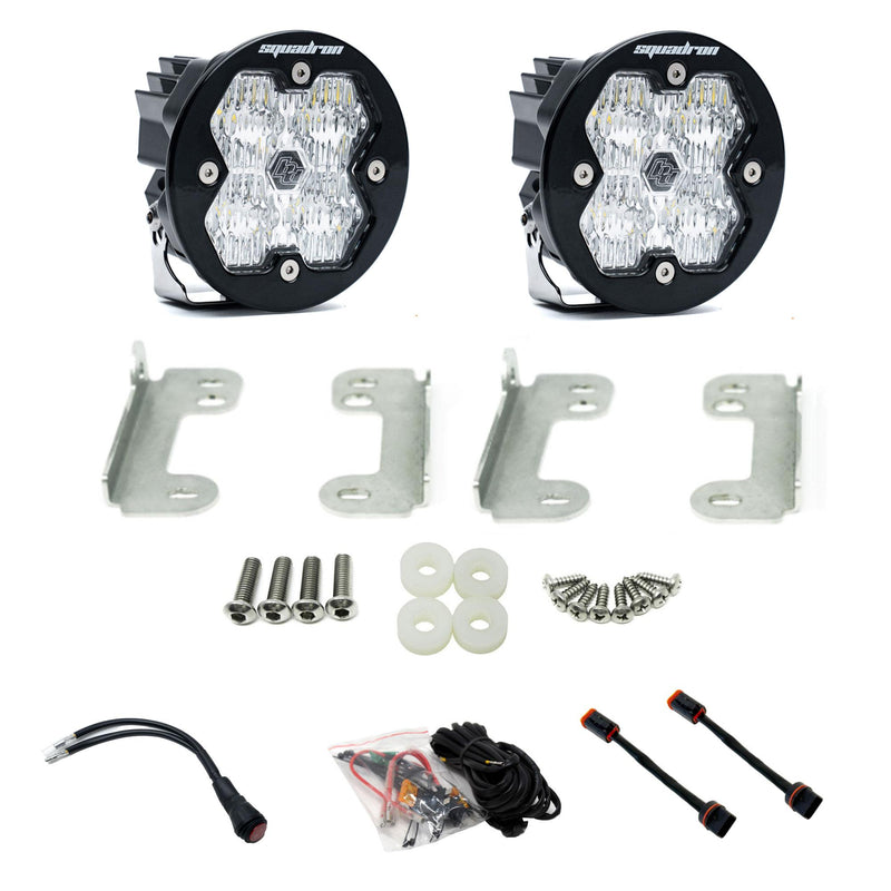 Baja Designs Squadron-R 2.0 Sport Fog Pocket Light Kit w/ OE Sahara Bumper | 2018+ Jeep Wrangler | 2020+ Jeep Gladiator