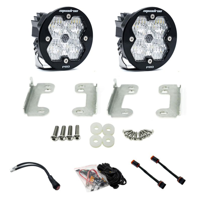 Baja Designs Squadron-R 2.0 Pro Fog Pocket Light Kit w/ OE Sahara Bumper | 2018+ Jeep Wrangler | 2020+ Jeep Gladiator