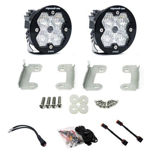 Baja Designs Squadron-R 2.0 Pro Fog Pocket Light Kit w/ OE Sahara Bumper | 2018+ Jeep Wrangler | 2020+ Jeep Gladiator