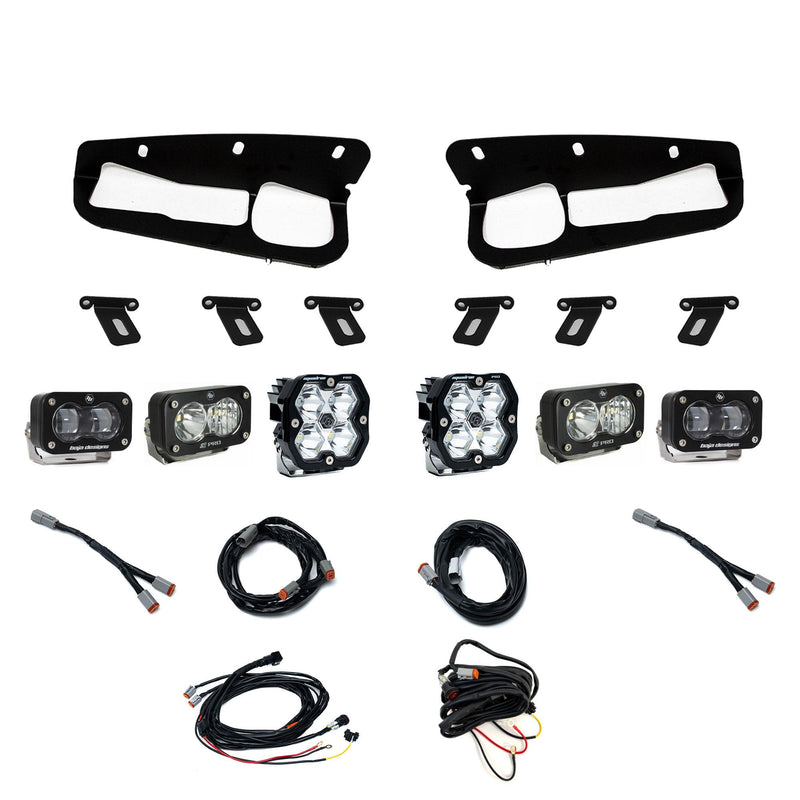Baja Designs Squadron 2.0 Pro/S2 Pro/S2 SAE Pro Fog Pocket Light Kit w/ Steel Bumper | 2021+ Ford Bronco