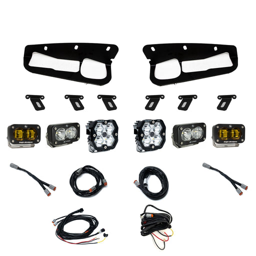 Baja Designs Squadron 2.0 Pro/S2 Pro/S2 SAE Pro Fog Pocket Light Kit w/ Steel Bumper | 2021+ Ford Bronco
