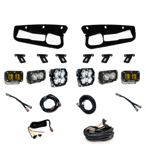 Baja Designs Squadron 2.0 Pro/S2 Pro/S2 SAE Pro Fog Pocket Light Kit w/ Steel Bumper | 2021+ Ford Bronco