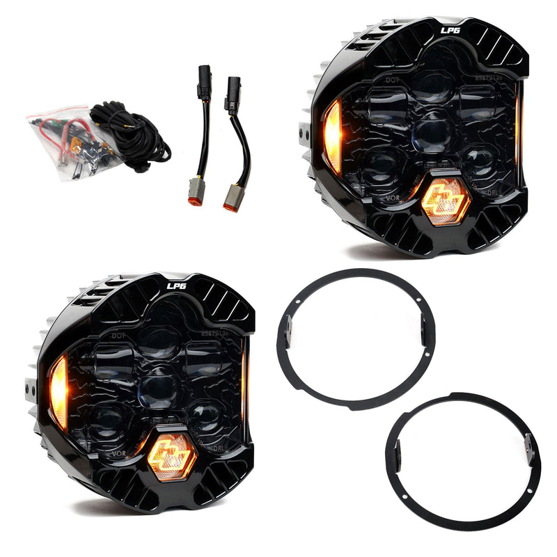 Baja Designs DOT LP6 LED Headlight Kit w/LED Headlights | 2007-2018 Jeep Wrangler
