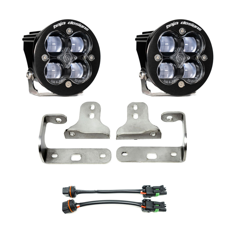 Baja Designs Fog Light Squadron-R SAE Sport/Sport-S Fog Pocket Kit | 2018+ Jeep Wrangler | 2020-2025 Jeep Gladiator