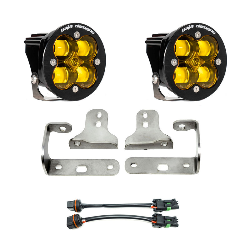 Baja Designs Fog Light Squadron-R SAE Sport/Sport-S Fog Pocket Kit | 2018+ Jeep Wrangler | 2020-2025 Jeep Gladiator