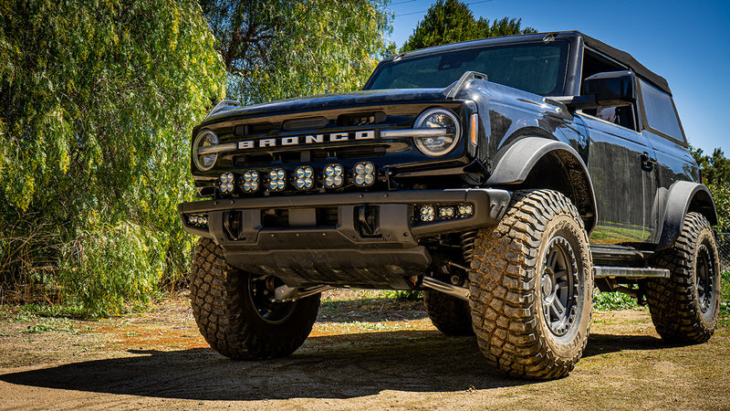 Baja Designs 6 XL Linkable Light Bar Kit Steel Bumper Mount | 2021+ Ford Bronco