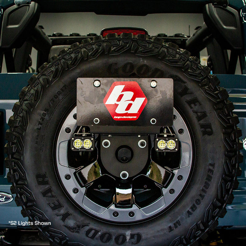 Baja Designs Dual S1 W/C Reverse Kit w/Lic Plate | 2021+ Ford Bronco