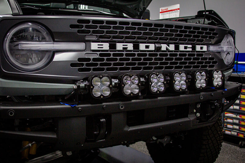Baja Designs 6 XL Linkable Light Bar Kit Plastic Bumper Mount | 2021+ Ford Bronco