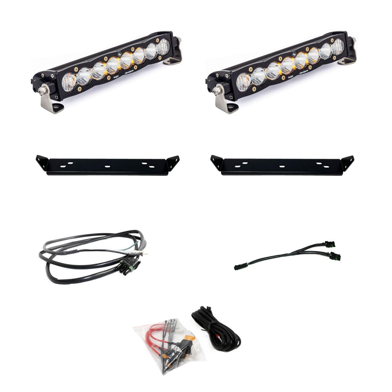 Baja Designs 10 Inch S8 D/C Behind Grille Kit | 2021+ Ford F-150 Raptor