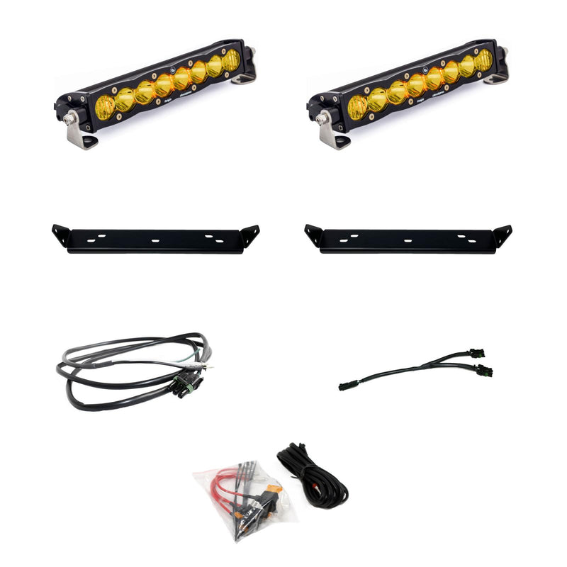Baja Designs 10 Inch S8 D/C Behind Grille Kit | 2021+ Ford F-150 Raptor