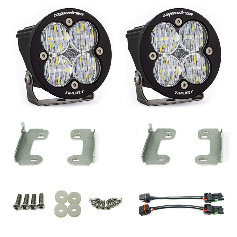 Baja Designs Squadron-R Sport Fog Pocket Light Kit OE Bumper | 2007-2009 Jeep Wrangler