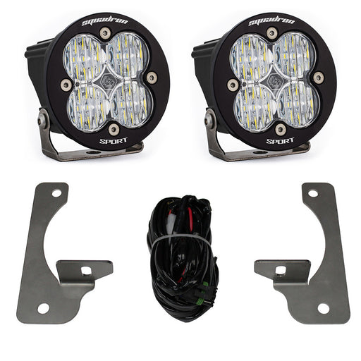Baja Designs Squadron-R Sport Fog Pocket Light Kit Premium Bumper | 2007-2009 Jeep Wrangler