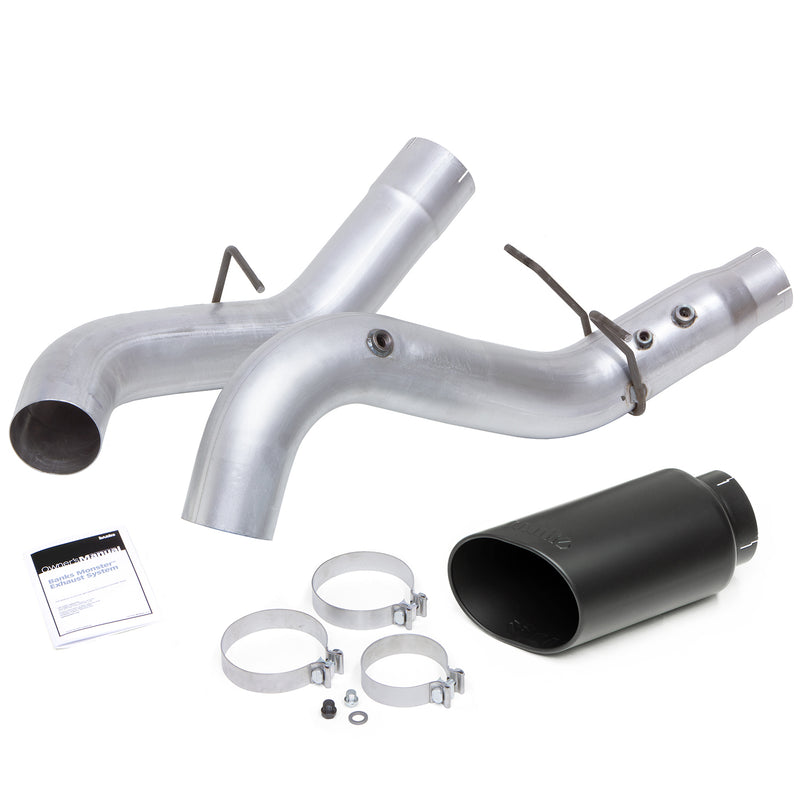 Banks Monster Exhaust System Single Exit Black Tip for 20-22 Chevy/GMC 2500/3500 (2)