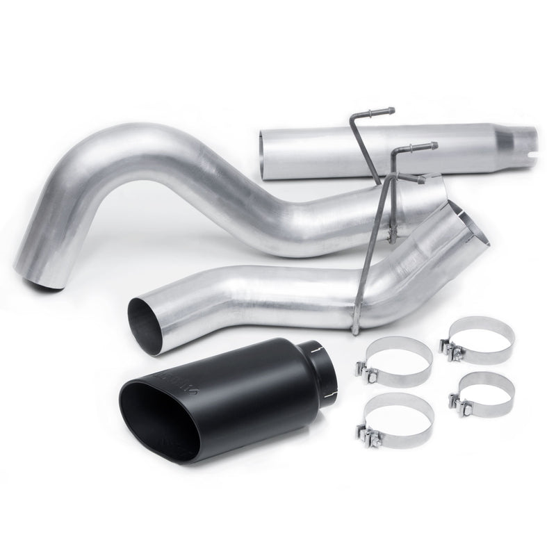 Banks Monster Exhaust System 5-inch Single S/S-Black Tip for 10-12 Ram 2500/3500 Cummins 6.7L CCSB CCLB MCSB (2)
