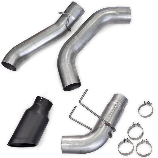 Banks Monster Exhaust System for 19-24 Ram 2500/3500 6.7L Cummins Crew Cab Short Bed (SRW) Cerakote Black Tip (2)