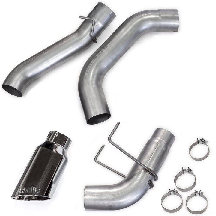 Banks Monster Exhaust System for 19-24 RAM 2500/3500 6.7L Cummins Crew Cab Short Bed (SRW) Chrome-Plated Stainless Tip (2)