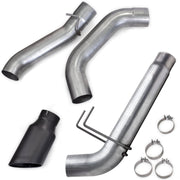 Banks Monster Exhaust System for 19-24 Ram 2500/3500 6.7L Cummins Mega Cab Short Bed (SRW) Cerakote Black Tip (2)
