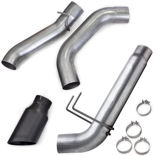 Banks Monster Exhaust System for 19-24 Ram 2500/3500 6.7L Cummins Mega Cab Short Bed (SRW) Cerakote Black Tip (2)