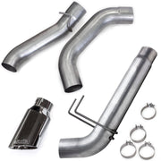 Banks Monster Exhaust System for 19-24 RAM 2500/3500 6.7L Cummins Mega Cab Short Bed (SRW) Chrome-Plated Stainless Tip (2)