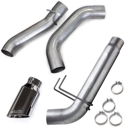 Banks Monster Exhaust System for 19-24 RAM 2500/3500 6.7L Cummins Mega Cab Short Bed (SRW) Chrome-Plated Stainless Tip (2)