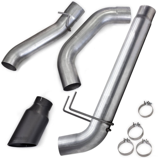 Banks Monster Exhaust System for 19-24 Ram 2500/3500 6.7L Cummins Crew Cab Long Bed (SRW) Cerakote Black Tip (2)