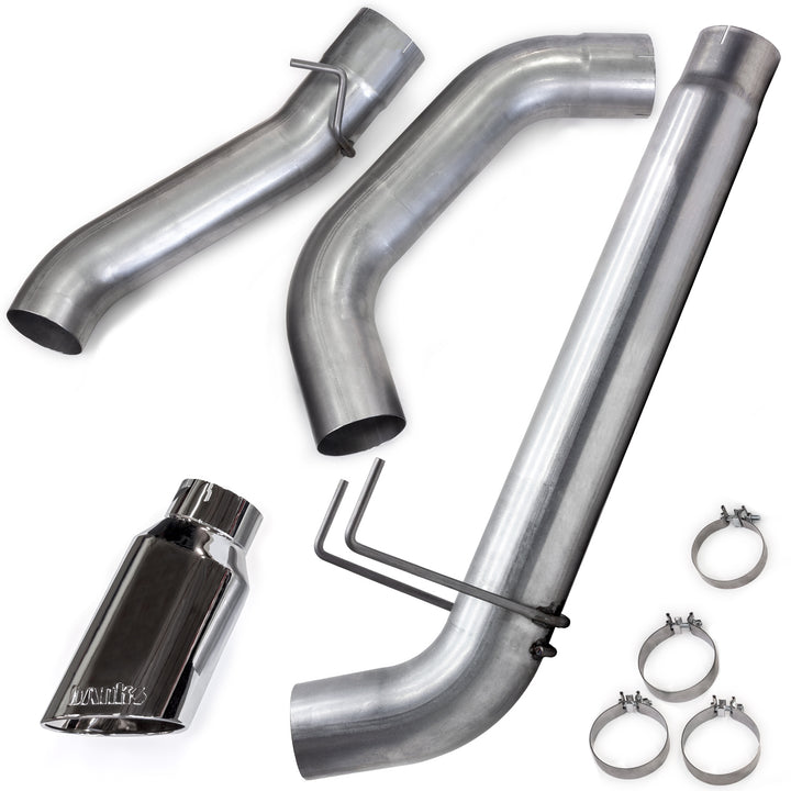Banks Monster Exhaust System for 19-24 RAM 2500/3500 6.7L Cummins Crew Cab Long Bed (SRW) Chrome-Plated Stainless Tip (2)