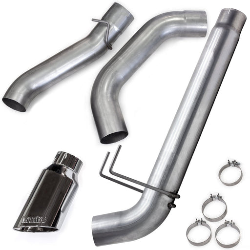 Banks Monster Exhaust System for 19-24 RAM 2500/3500 6.7L Cummins Crew Cab Long Bed (SRW) Chrome-Plated Stainless Tip (2)