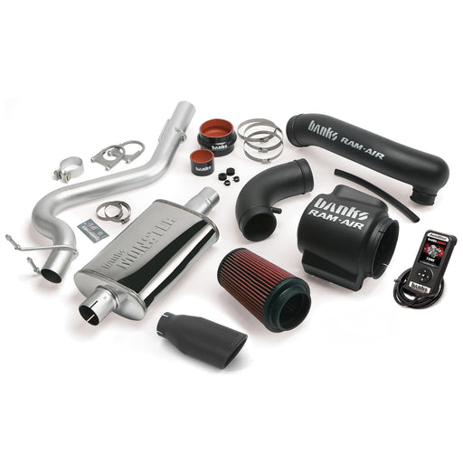 Banks Stinger Bundle Power System W/Single Exit Exhaust Black Tip 98-99 Jeep 4.0L Wrangler TJ