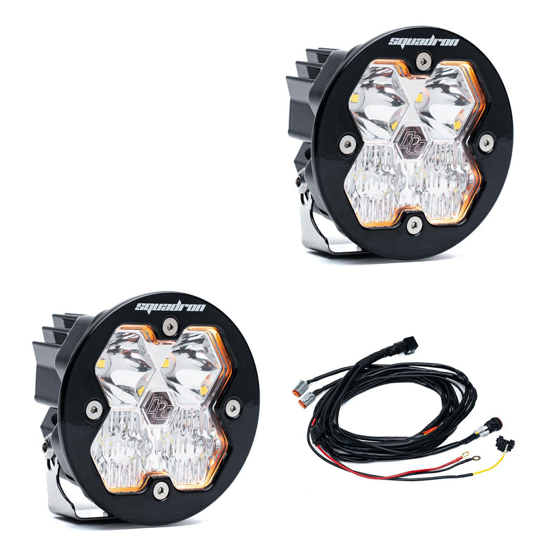 Baja Designs Squadron-R 2.0 Sport Black LED Auxiliary Light Pod Pair | Universal