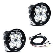 Baja Designs Squadron-R 2.0 Pro Black LED Auxiliary Light Pod Pair | Universal