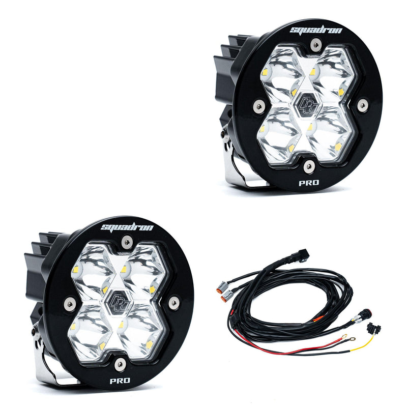 Baja Designs Squadron-R 2.0 Pro Black LED Auxiliary Light Pod Pair | Universal