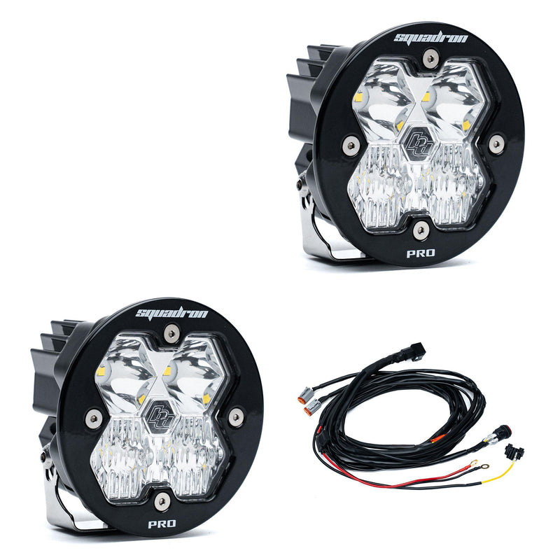 Baja Designs Squadron-R 2.0 Pro Black LED Auxiliary Light Pod Pair | Universal