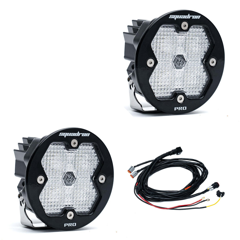 Baja Designs Squadron-R 2.0 Pro Black LED Auxiliary Light Pod Pair | Universal