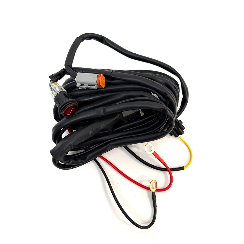 Baja Designs Squadron 2.0 4-pin Deutsch On/Off 1-Light (150W max) with Backlight Harness | Universal