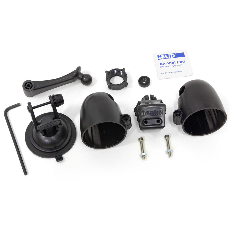Banks Dual Gauge Pod Kit 52mm Sticky Base Suction Mount iDash 1.8 and 52mm (2-1/16 inch) gauges (3)