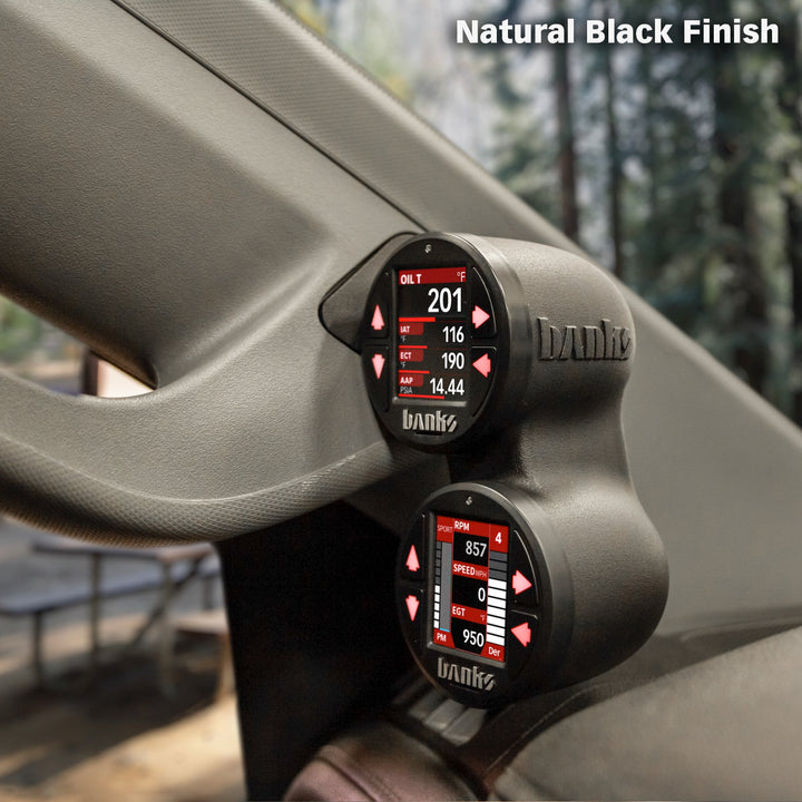 Banks iDash Stealth Pod Mounts for 19-21 Chevy/GMC 1500, 20-23 2500/3500 and 2024-25 WT/Custom Dual Pod (3)