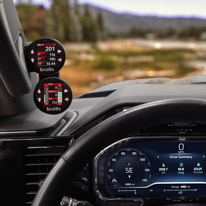 Banks iDash Stealth Pod Mounts for 22-26 Chevy/GM 1500s and 2024-26 2500/3500 Dual Pod (4)