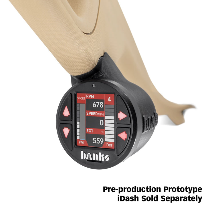 Banks iDash Stealth Pod Mounts for 11-16 Ford Super Duty Single Gauge (3)