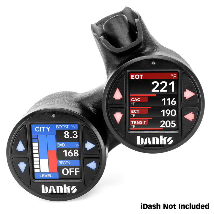 Banks iDash Stealth Pod Mounts for 11-16 Ford Super Duty Dual Gauge (4)