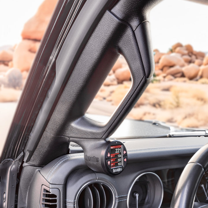 Banks Lower iDash Stealth Pod Mount for 18-23 Jeep JL and 20-23 Gladiator (3)