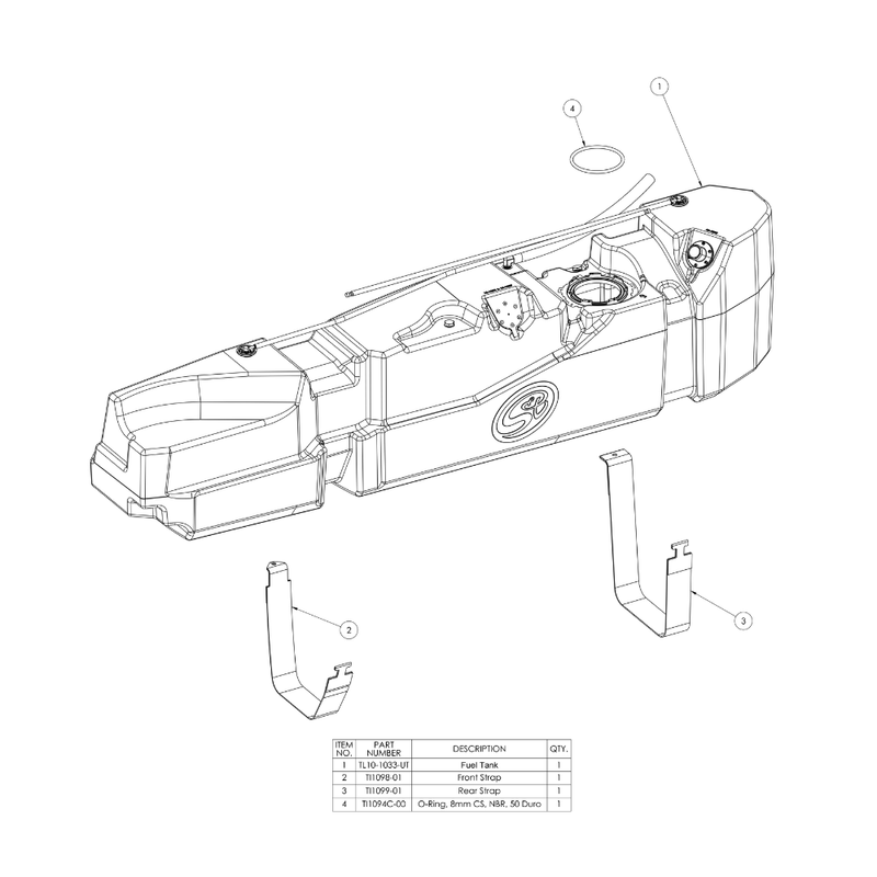 S&B 56 Gallon High-Capacity Fuel Tank | 2013-2026 Dodge Ram Cummins 6.7L, Crew Cab Long Bed