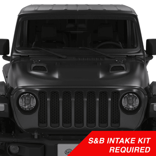 S&B Air Hood Scoops | 2018-2025 Jeep Wrangler Rubicon / 2020-2025 Gladiator (S&B Intake Required)