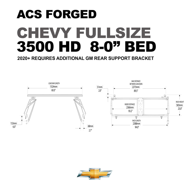 Leitner ACS FORGED Bed Rack for CHEVY TRUCKS