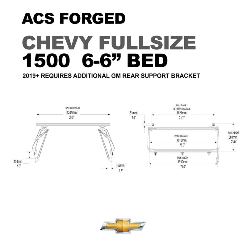 Leitner ACS FORGED Bed Rack for CHEVY TRUCKS