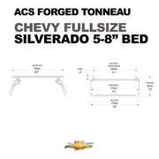 Leitner ACS FORGED TONNEAU - RAILS ONLY - Chevrolet