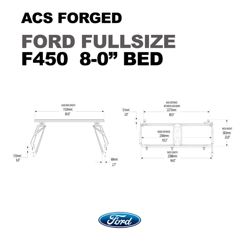 Leitner ACS FORGED Bed Rack for FORD TRUCKS